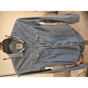 Hollister Women's Denim Button-Up Shirt, Medium